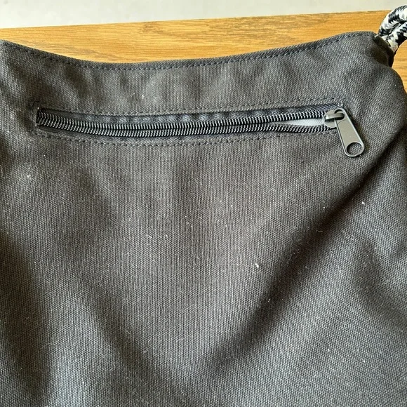 Kavu Black Canvas Crossbody with Black-and-White Rope Strap - Picture 8 of 11